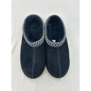 UGG Tasman Slippers Women's Size 8 Black Suede Gently Used